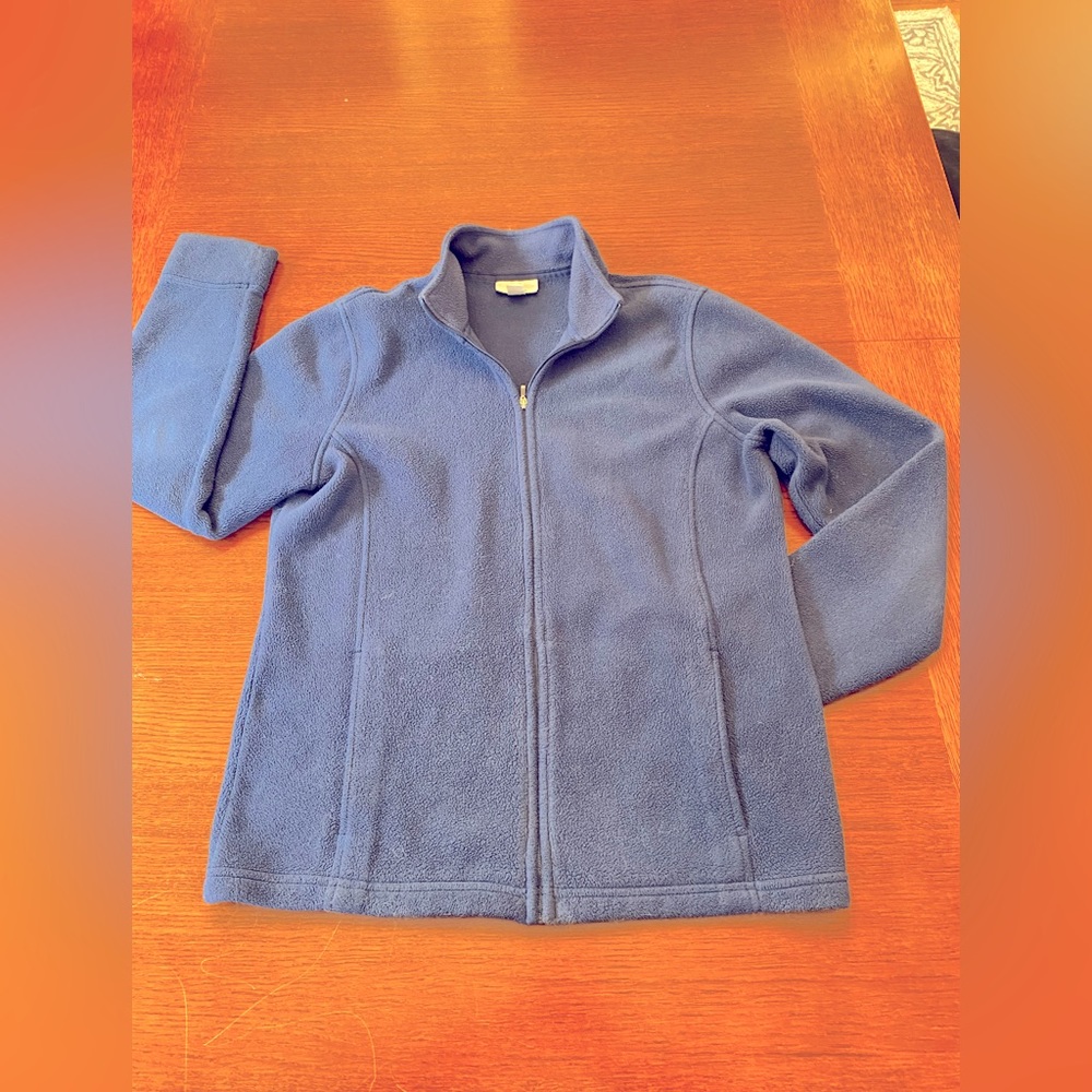 LL Bean navy fleece jacket